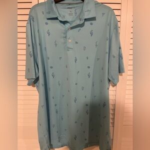 Johnnie-O Men’s Light Blue Performance Jersey Polo. Size XL. EUC